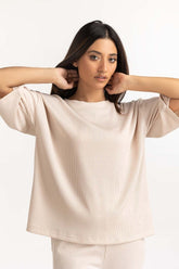 Beige Basic Top WM-KTP23-111